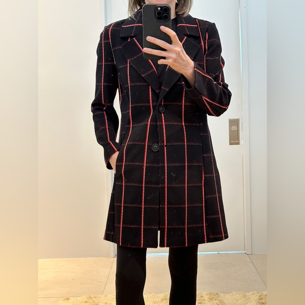 🧥 Avec Les Filles Windowpane Coat – XS Petite, NWT, Anthropologie 🧥
